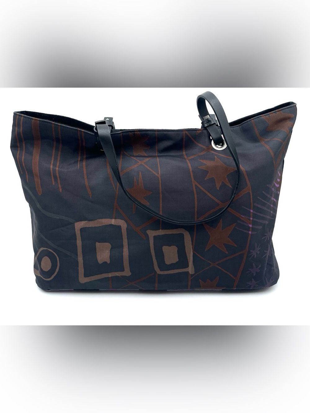 Salvatore Ferragamo Abstract Print Nylon Tote